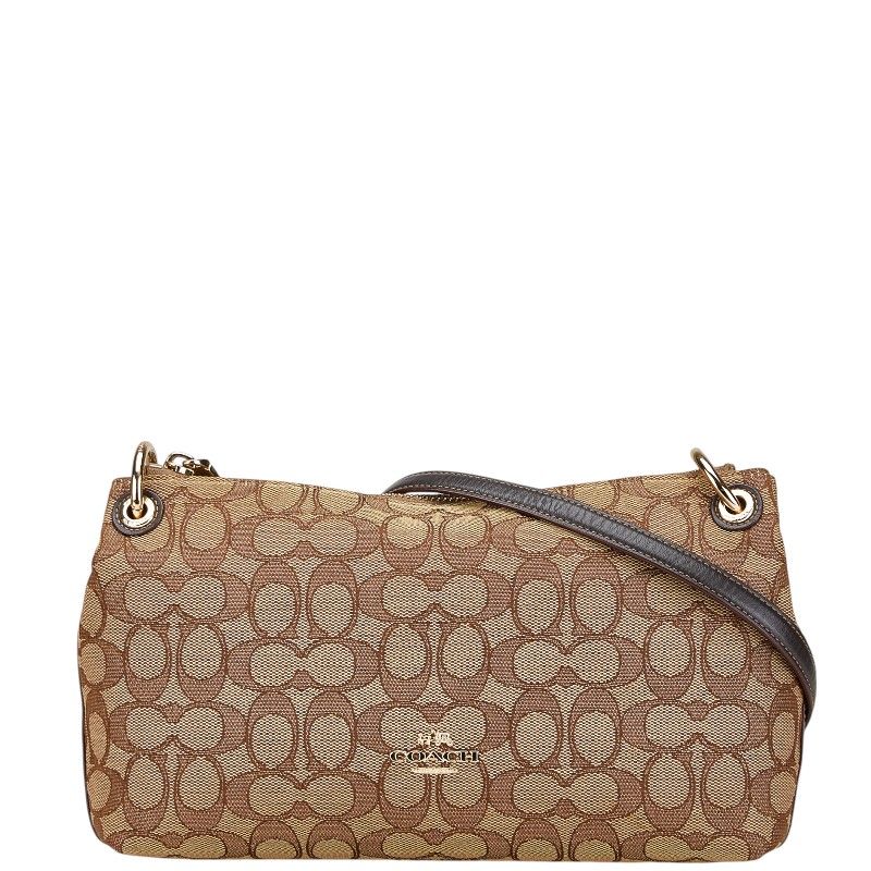 コーチ アウトレット ショルダーバッグ レディース シグネチャー ブルー COACH OUTLET CE698 SVW6O ブラック/ブルーグレー