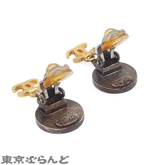 シャネル CHANEL イヤリング シルバーxゴールド メタル スイング