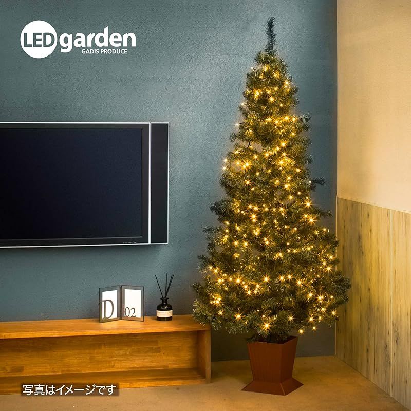 タカショー ガーデンライト 彩 ストリングスライト 300球 全長 約17.2m シャンパンゴールド-フレンチミックス イルミネーション 屋外 間接照明 防水 ひときわ美しい 塩化ビニル樹脂 LGT-S300CM