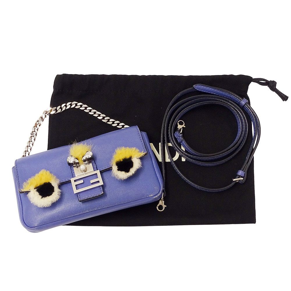 フェンディ FENDI ポーチ レディース ブランド レザー モンスター  