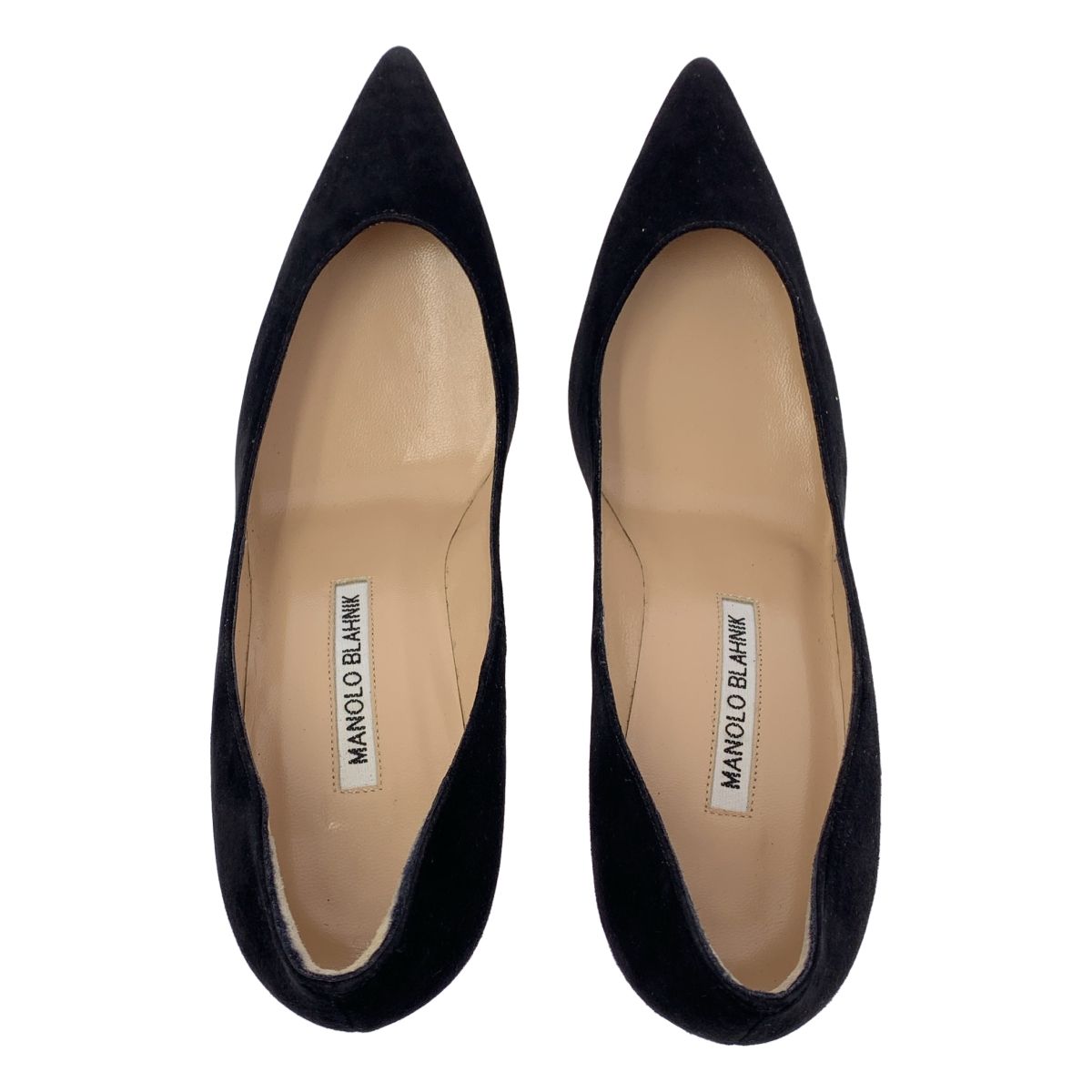 【大特価!!】 MANOLO BLAHNIK | マノロブラニク | スエードレザー ポインテッドトゥ ヒール パンプス | 35 1|2 | ブラック | レディース 必見の優れ物が満載。