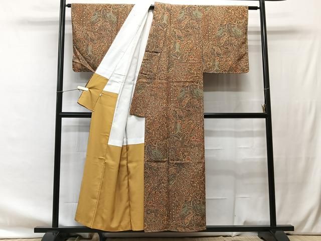 平和屋着物▽小紋 単衣 辻が花 洗える着物 AAAU8639fy