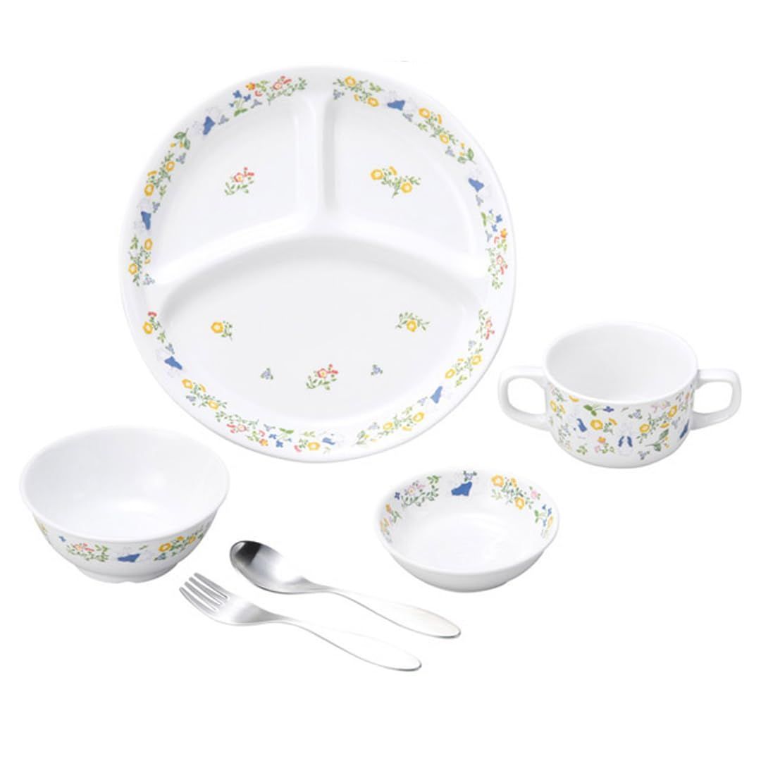 新着商品 ピーターラビット ナチュラルガーデン OGISO おぎそ 強化磁器食器4点-スプーンフォークセット 食洗機 レンジ対応