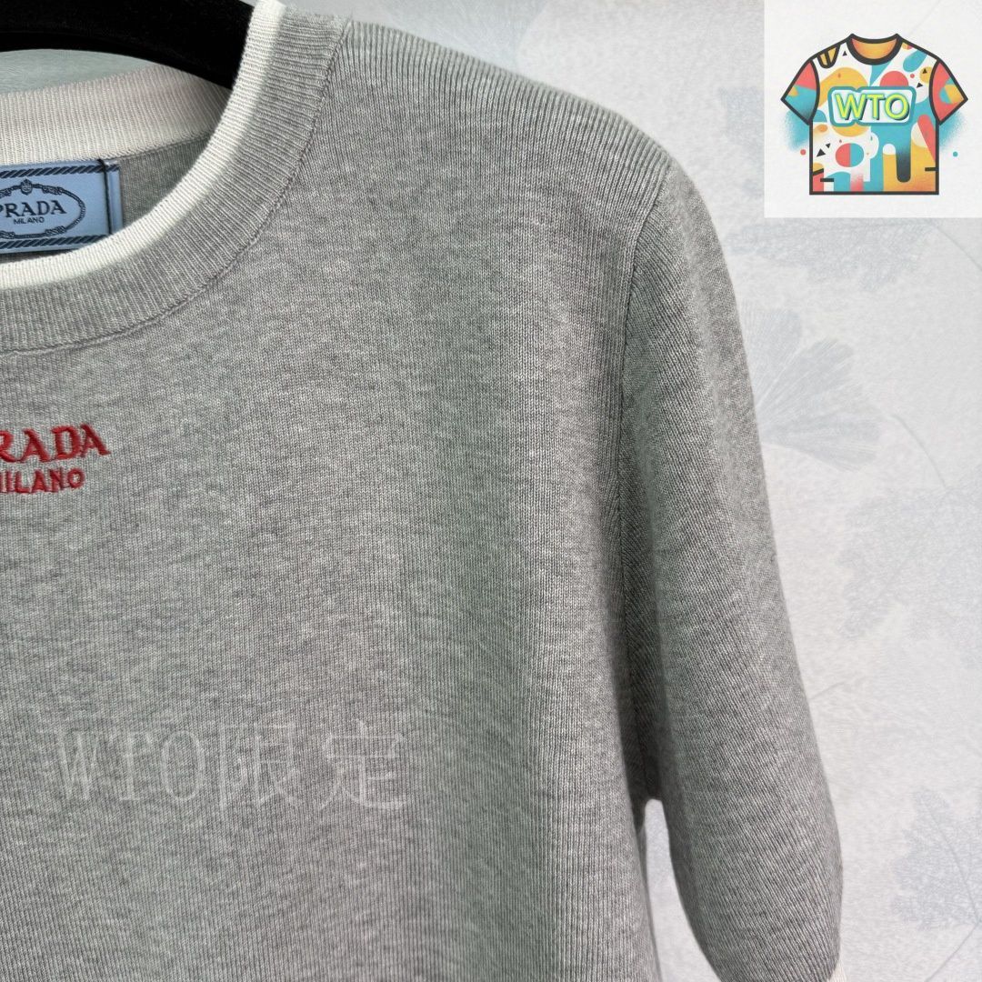 今日WTO】Prada 25 Early Spring ニットショートスリーブ 2in1