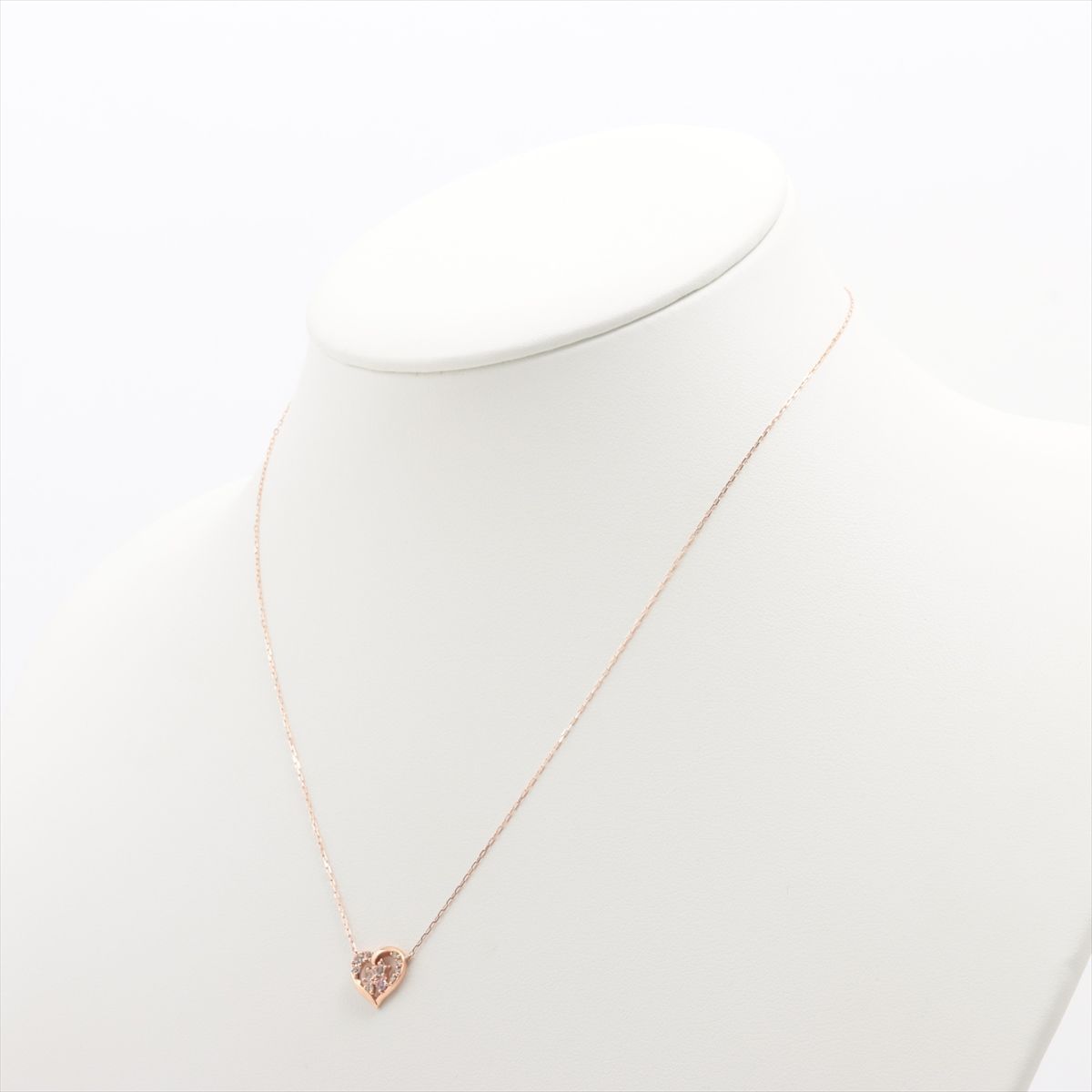 4℃ K10 ダイヤモンド オープンハート ネックレス (PG) 1.4g - メルカリ