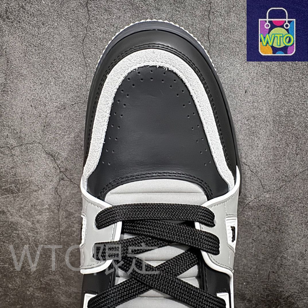 【ファッショナブル】Louis Vuitton Trainer スニーカー Louis Vuitton trainer レトロブルーのロートップファッショ
