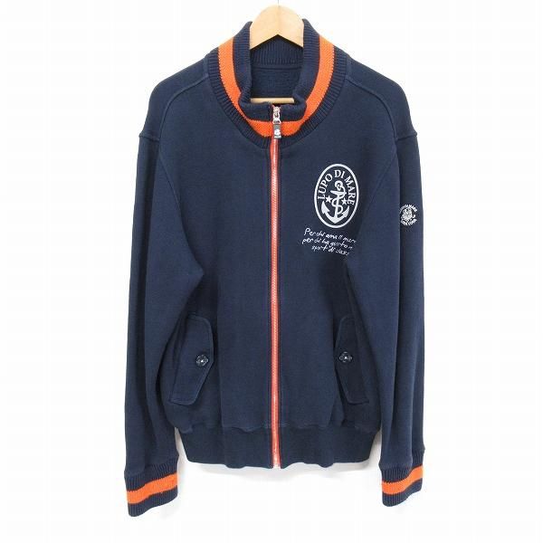 wxc シナコバ SINACOVA ブルゾン LL 紺 オレンジ 裏起毛 ロゴ
