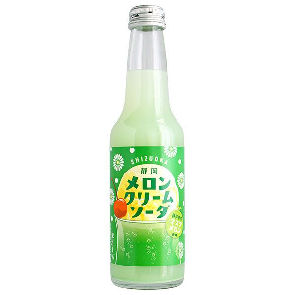 木村飲料 静岡メロンクリームソーダ 250ml瓶×24本入× 2ケース ｜ 炭酸 ソーダ サイダー メロン