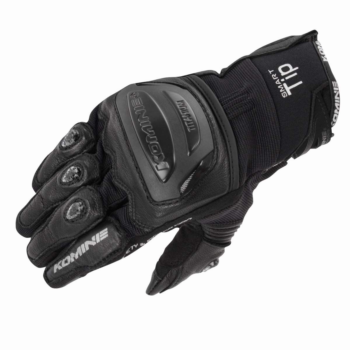 【在庫セール】プロテクター 春夏秋向け メッシュ素材 1166 GK-214 XL カーボン Black All チタニウムメッシュグローブ チタン バイク用 [コミネ]