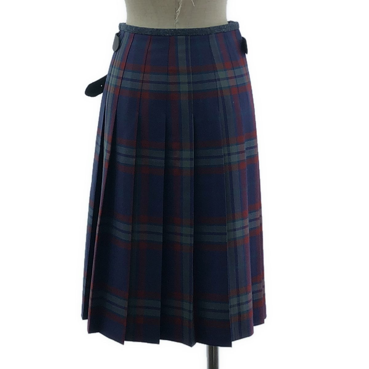 オニール オブ ダブリン プリーツ ウール ラップ 巻きスカート チェック O'NEIL OF DUBLIN / オニールオブダブリン | ウール プリーツ
