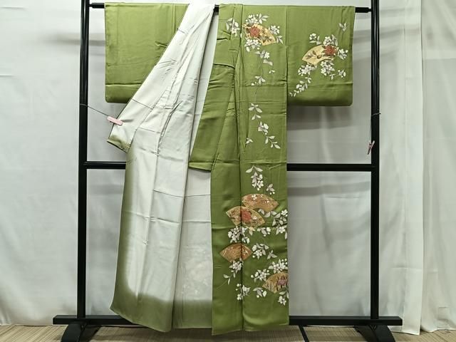 平和屋着物●訪問着　吉祥花丸文　金銀彩　正絹　逸品　DAAY1422ps 平和屋着物○訪問着 吉祥花丸文 金銀彩 正絹 逸品 DAAY1422ps 平和屋