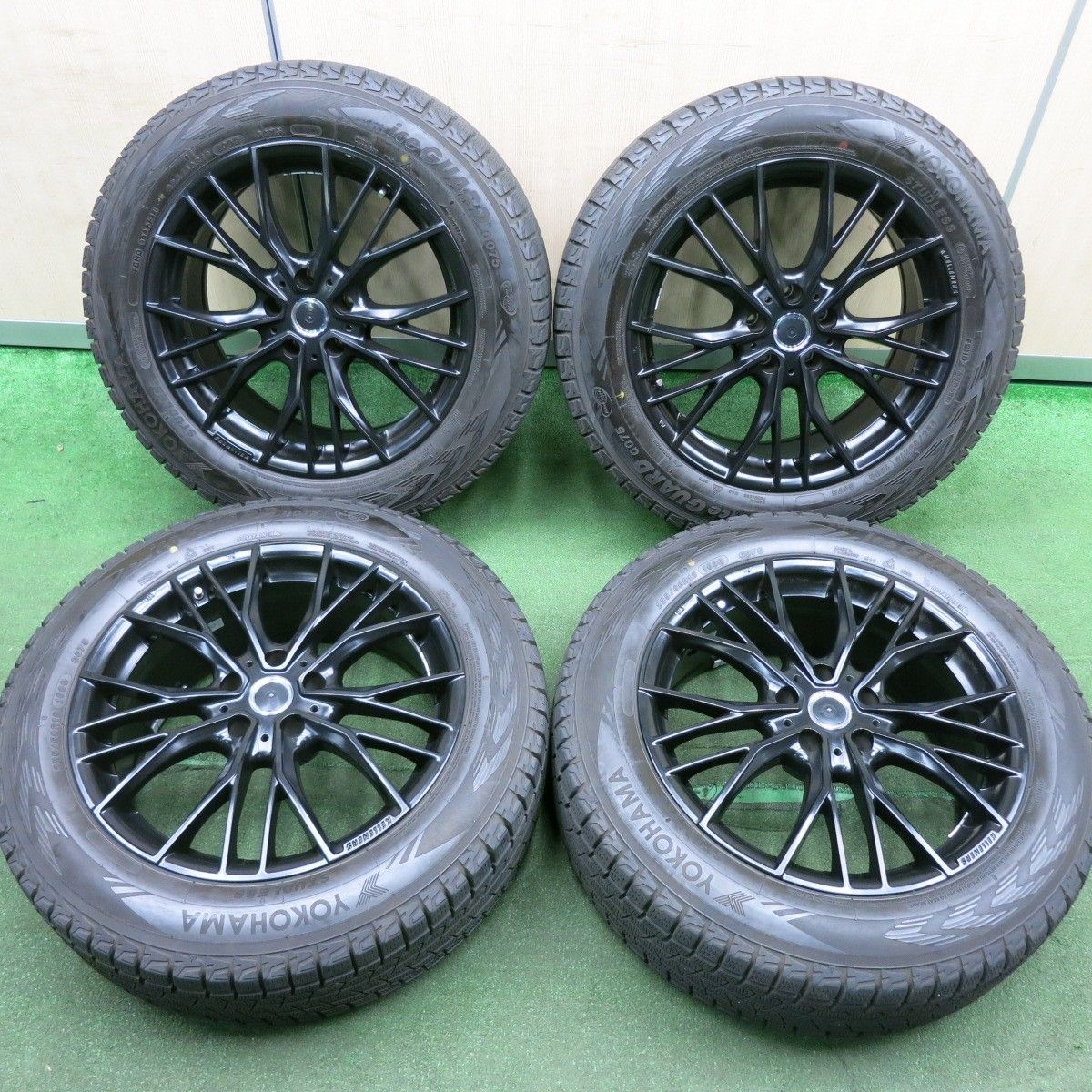 *送料無料* バリ溝！キレイ！9.5分BMW等 KELLENERS エルツ 225/60R18 スタッドレス ヨコハマ アイスガード G075 ケレナーズ PCD112/5H4060106HAス