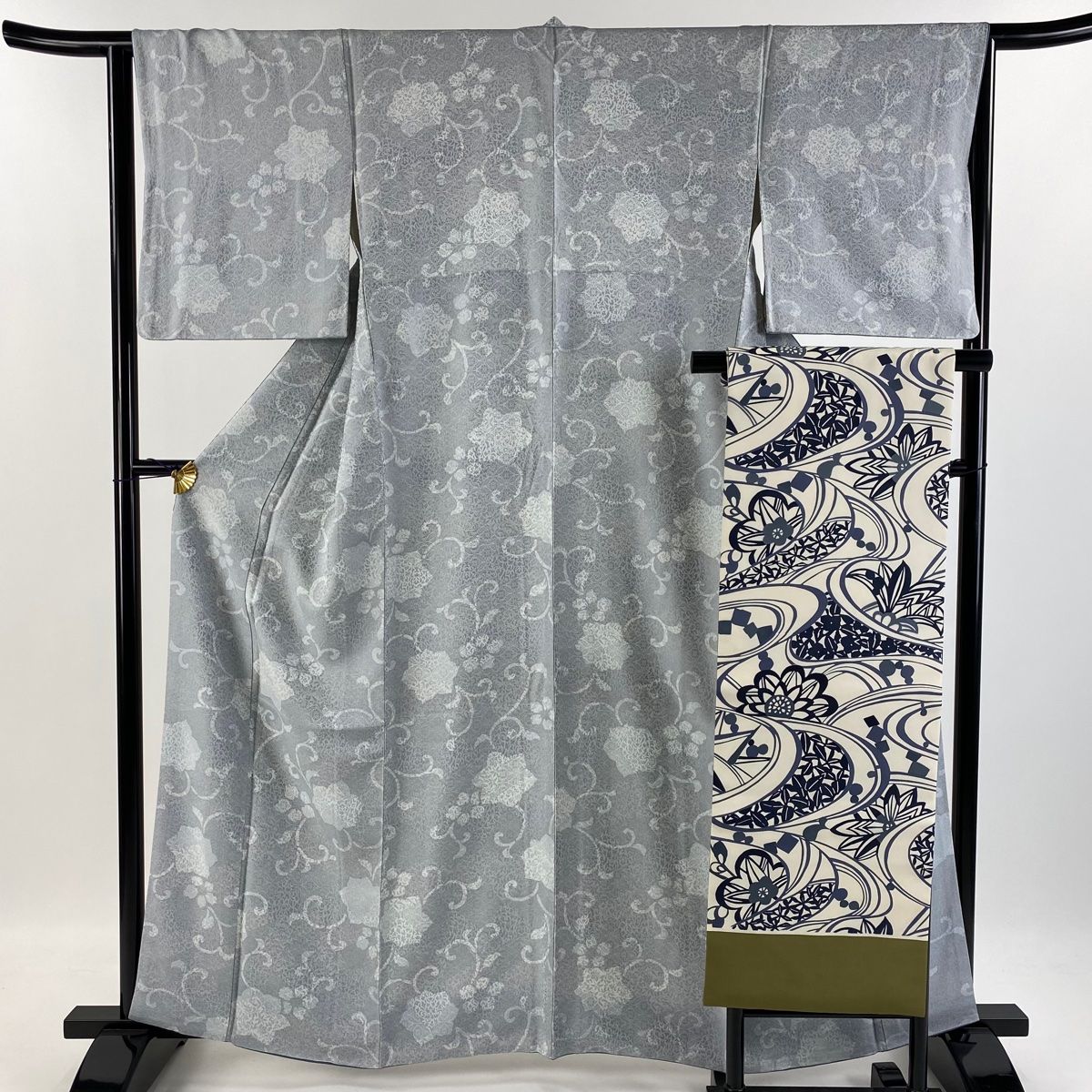 て*ず様 美品　袷　正絹　作家物　鮫小紋　縮緬　フルセット　身丈156 裄丈65 楽天市場】正絹 鮫小紋の通販