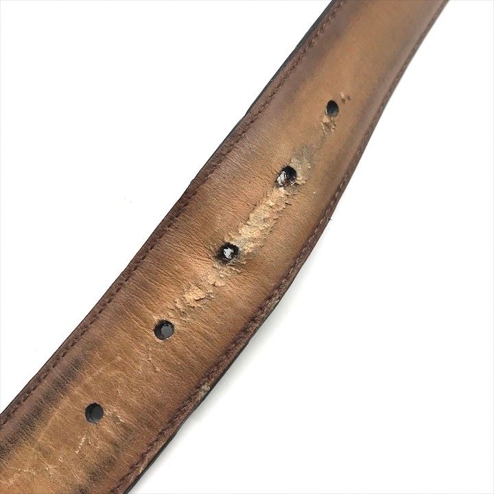 良品 BERLUTI ベルルッティ カリグラフィー レザー メンズ ベルト
