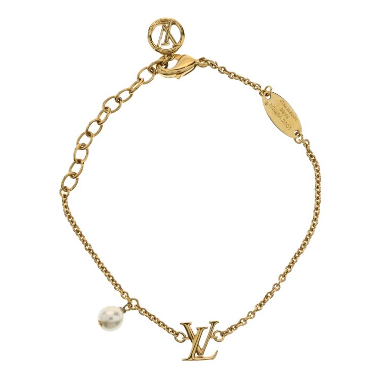 極美品◇ルイヴィトン LV アイコニック パール ブレスレット◇ゴールド LOUIS VUITTON - レア美品 ルイヴィトン ブレスレット LV アイ