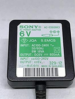【中古】【非常に良い】【部品】SONY純正 ACアダプター AC-ES608K3(ヘッドホン用6V) 対応機種:MDR-DS7500 9jupf8b