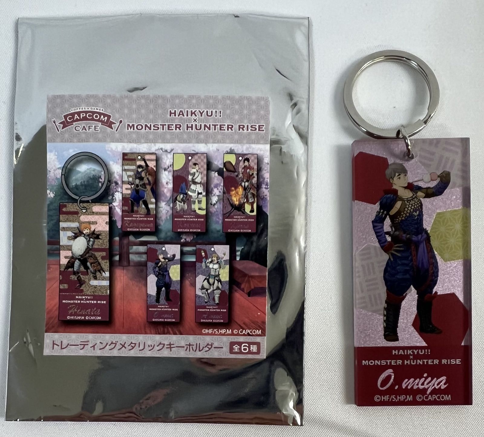 ハイキュー!! モンハン 宮治 メタリックキーホルダー カプコン