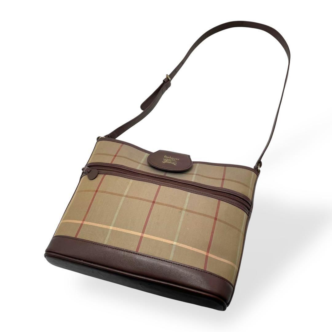 美品 Burberrys レア ショルダーバッグ ノバチェック シャドー