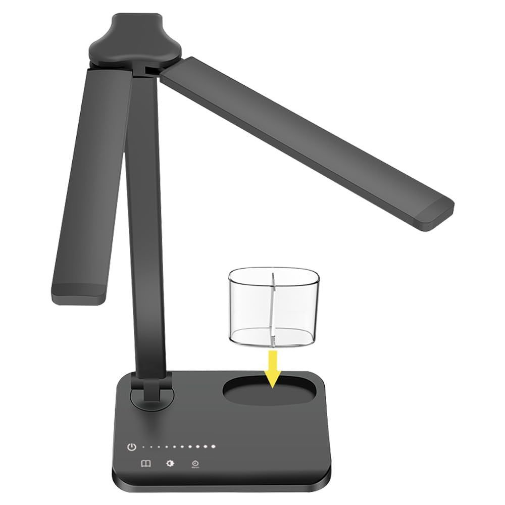 【人気商品】無段階調光 調色 可愛い おしゃれ LEDライト 2ways T字 I字 目に優しい 折りたたみ タイマー デスクライト タッチセンサー 角度 読書 ペン立て付き 卓上ライト 新生活 Glvaner 学習机 