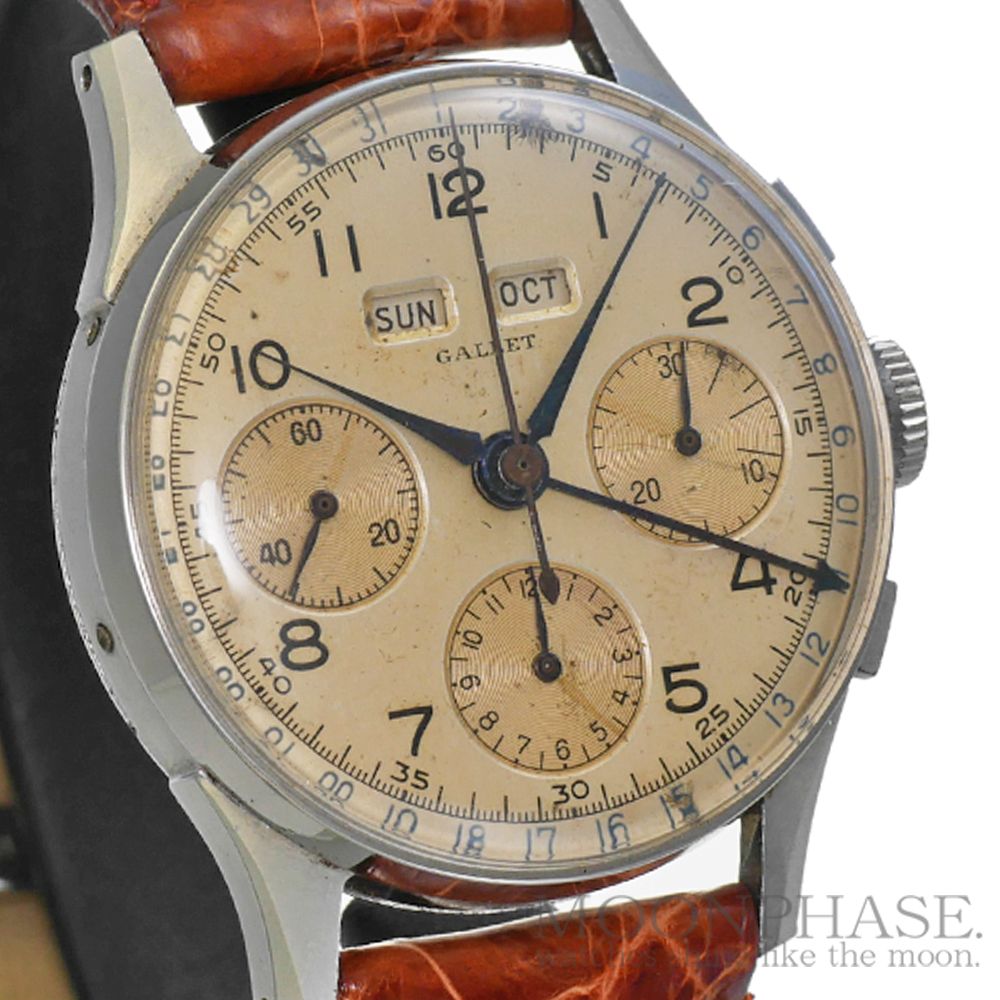 GALLET ラウンド トリプルカレンダー クロノグラフ Ref.**** アンティーク品 メンズ 腕時計 - メルカリ