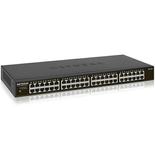 新作 【新品・2営業日で発送】NETGEAR ネットギア GS348 ギガビット48ポートアンマネージスイッチ(GS348-100AJS) スイッチングハブ