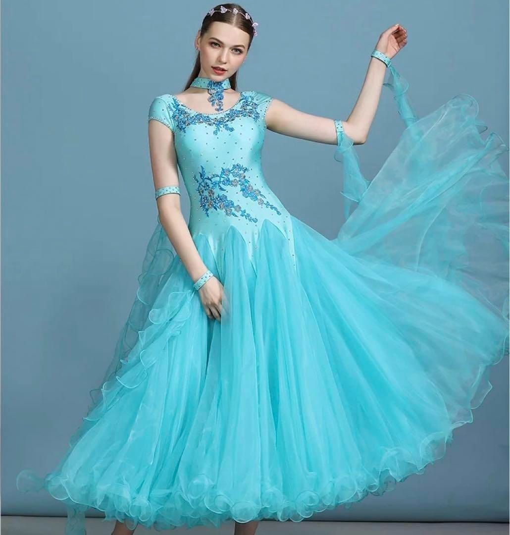 大人気❤️スタンダードドレス✨練習着・デモ対応ダンスパーティ向け