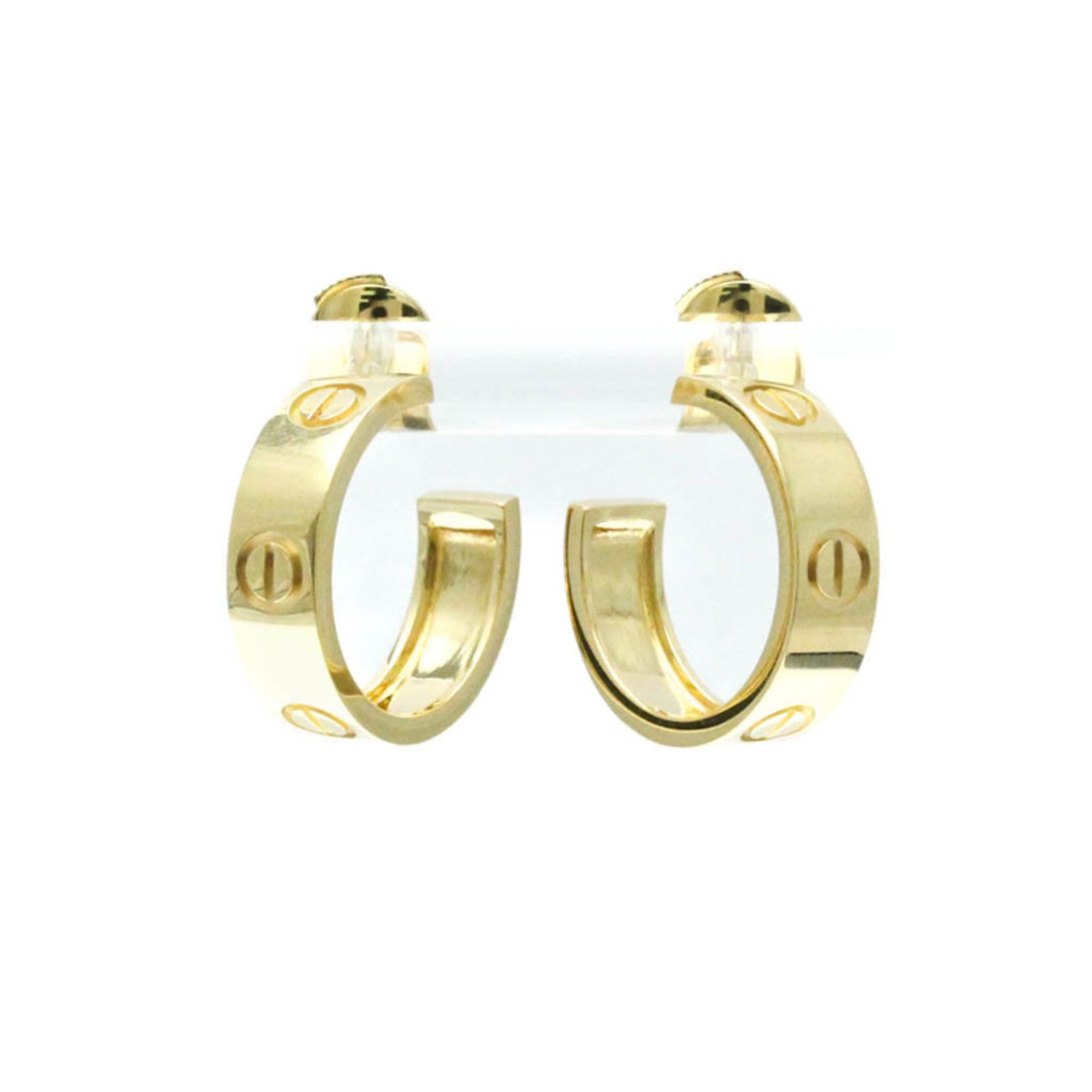 カルティエ Cartier ラブ 無し K18イエローゴールド K18YG ハーフフープピアス ゴールド