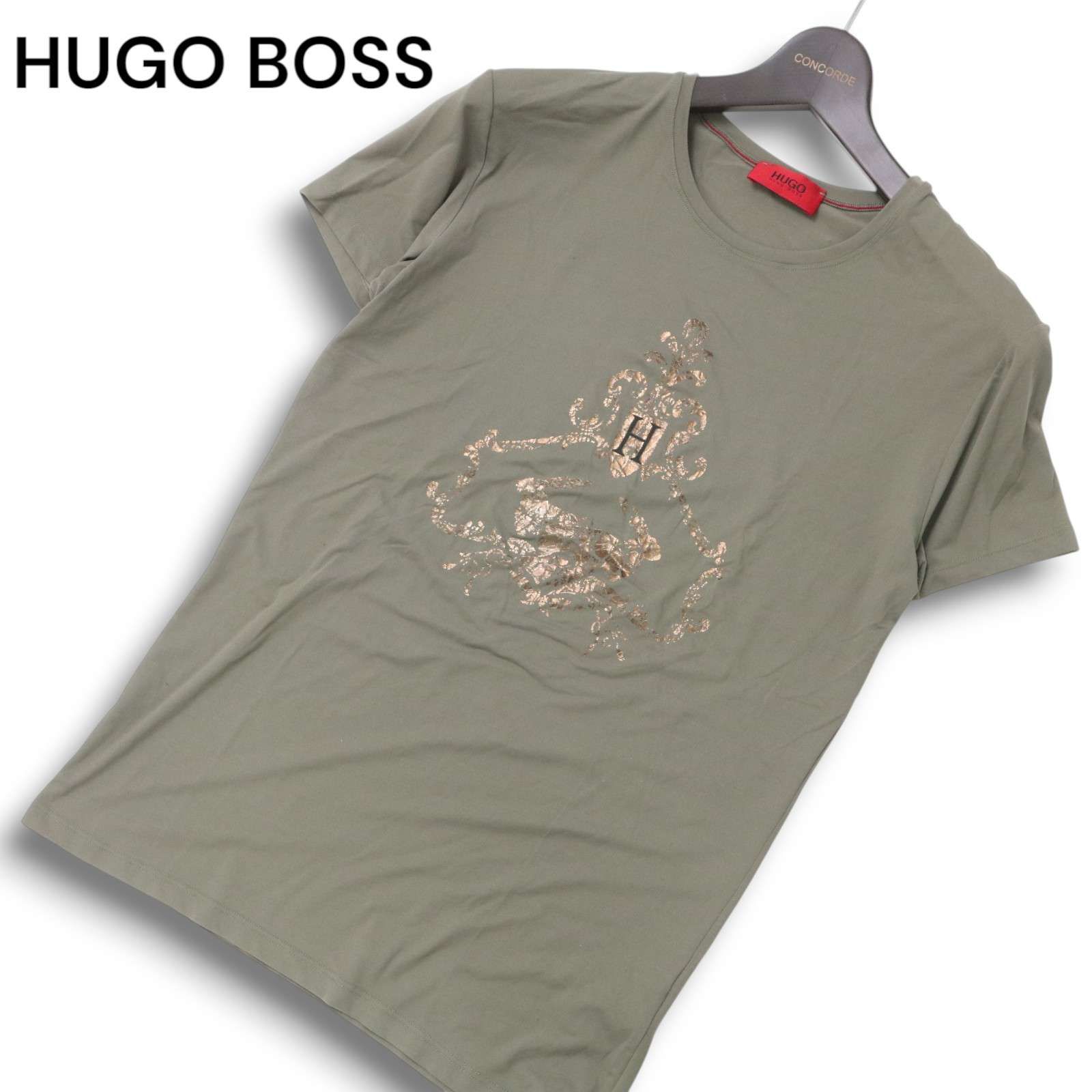 HUGO BOSS ヒューゴボス 赤タグ☆ 春夏 クラック 箔プリント