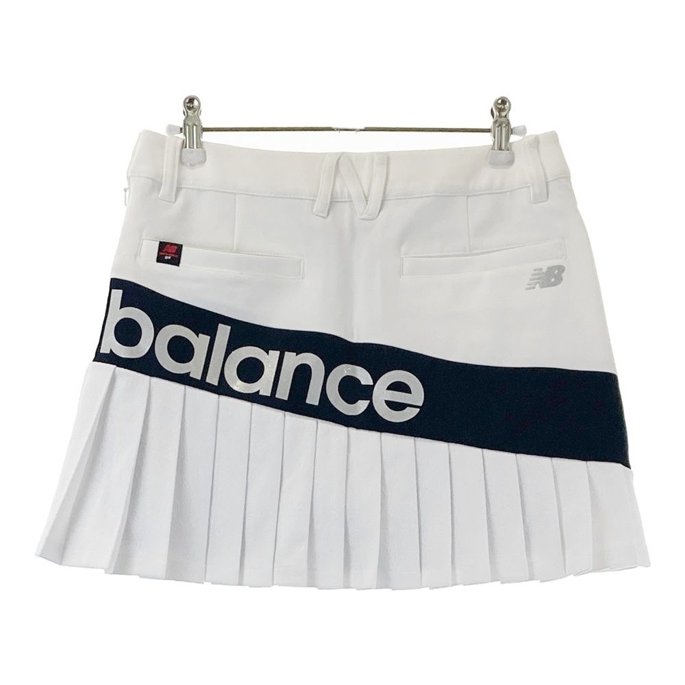 ニューバランスゴルフ スカート プリーツ ホワイト ミニ ゴルフウェア サイズ:0 NEW BALANCE GOLF ニューバランス プリーツ切替
