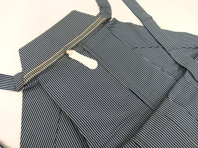 平和屋着物●男性 馬乗り袴 縞 正絹 AABA2754ph