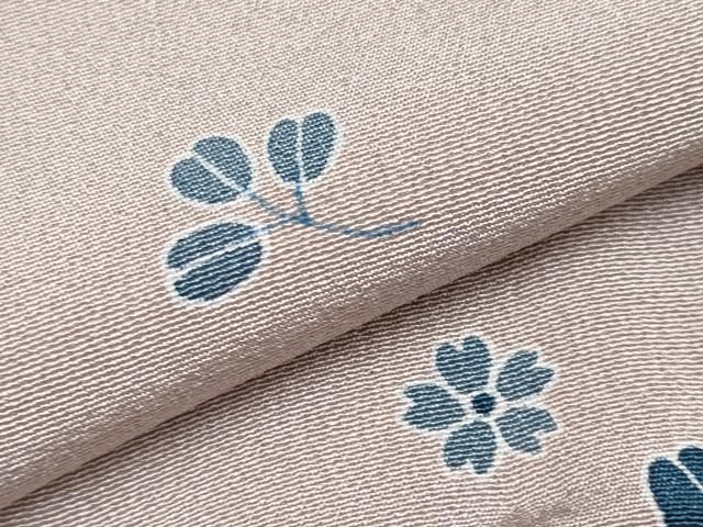 平和屋本店□極上 人間国宝 五代 田畑喜八 小紋 舞花文 鴇鼠色地 逸品