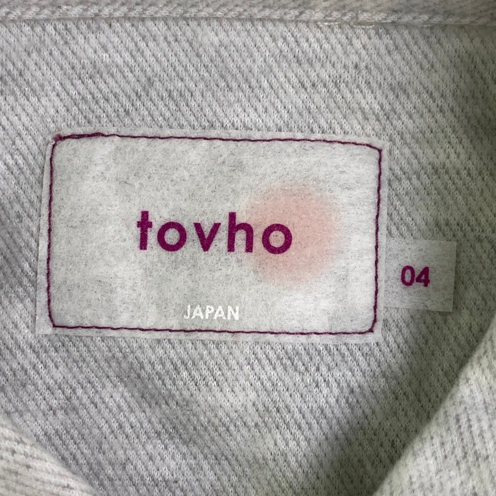 サイズ：04 TOVHO トヴホ  長袖ポロシャツ ボタンダウン ドット切替 グレー系 [240101455095] ゴルフウェア メンズ ストスト サイズ：04 TOVHO トヴホ 長袖ポロシャツ ボタンダウン ドット