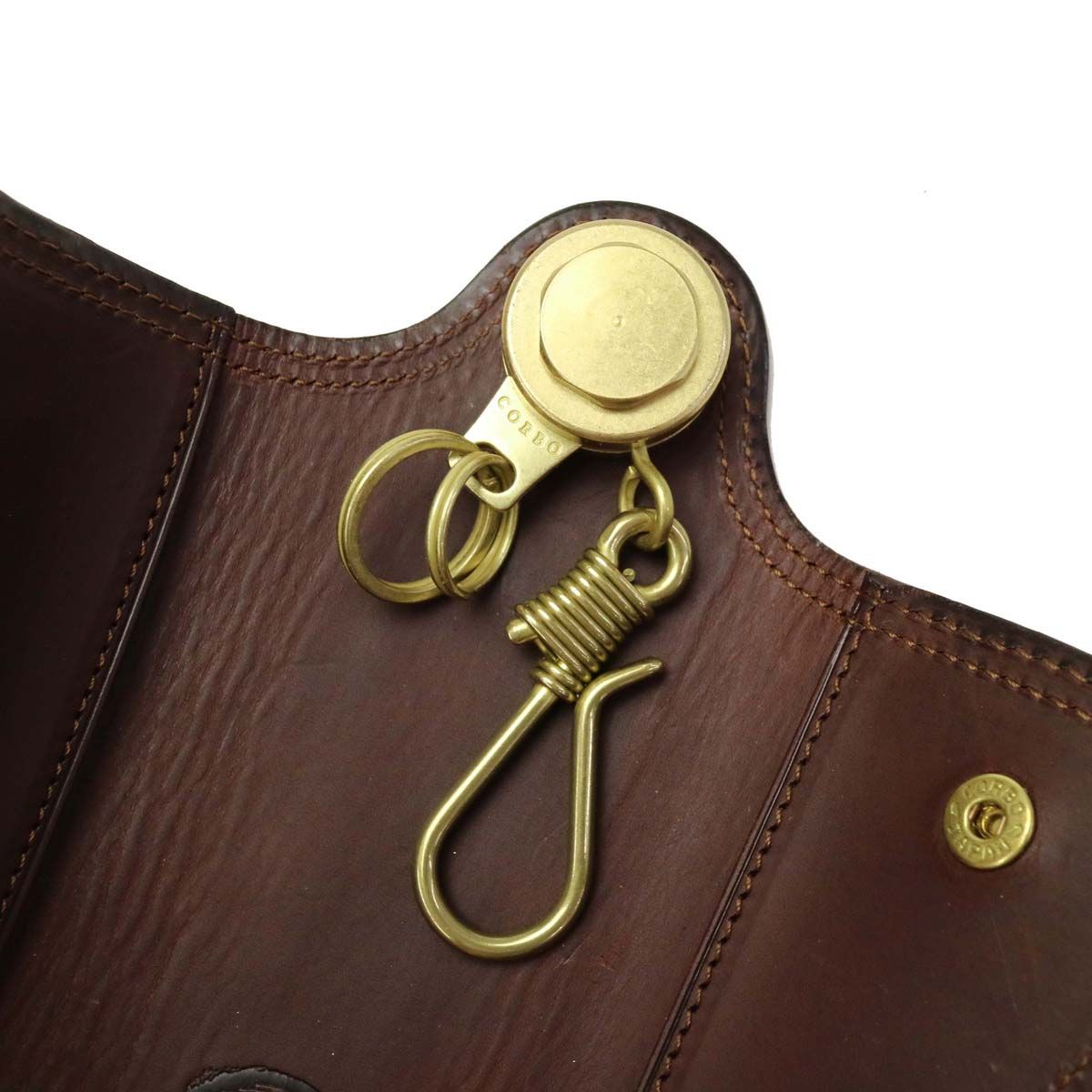 コルボ スレート SLATE キーケース 8LC-0413 ダークブラウン/93 コルボ キーケース CORBO スマートキー SLATE 8LC-0413 メンズ 革