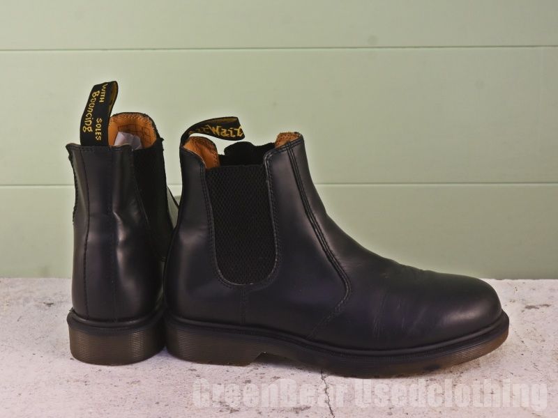 B 757 メンズ Dr.マーチン サイドゴアブーツ 黒 ブラック 41 25.5 cm