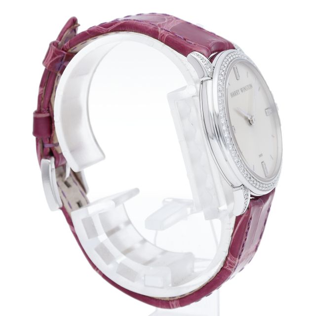 Harry Winston ミッドナイト 32mm ダイヤベゼル ダイヤラグ MIDQHM32WW002 箱 保証書 K18WG/