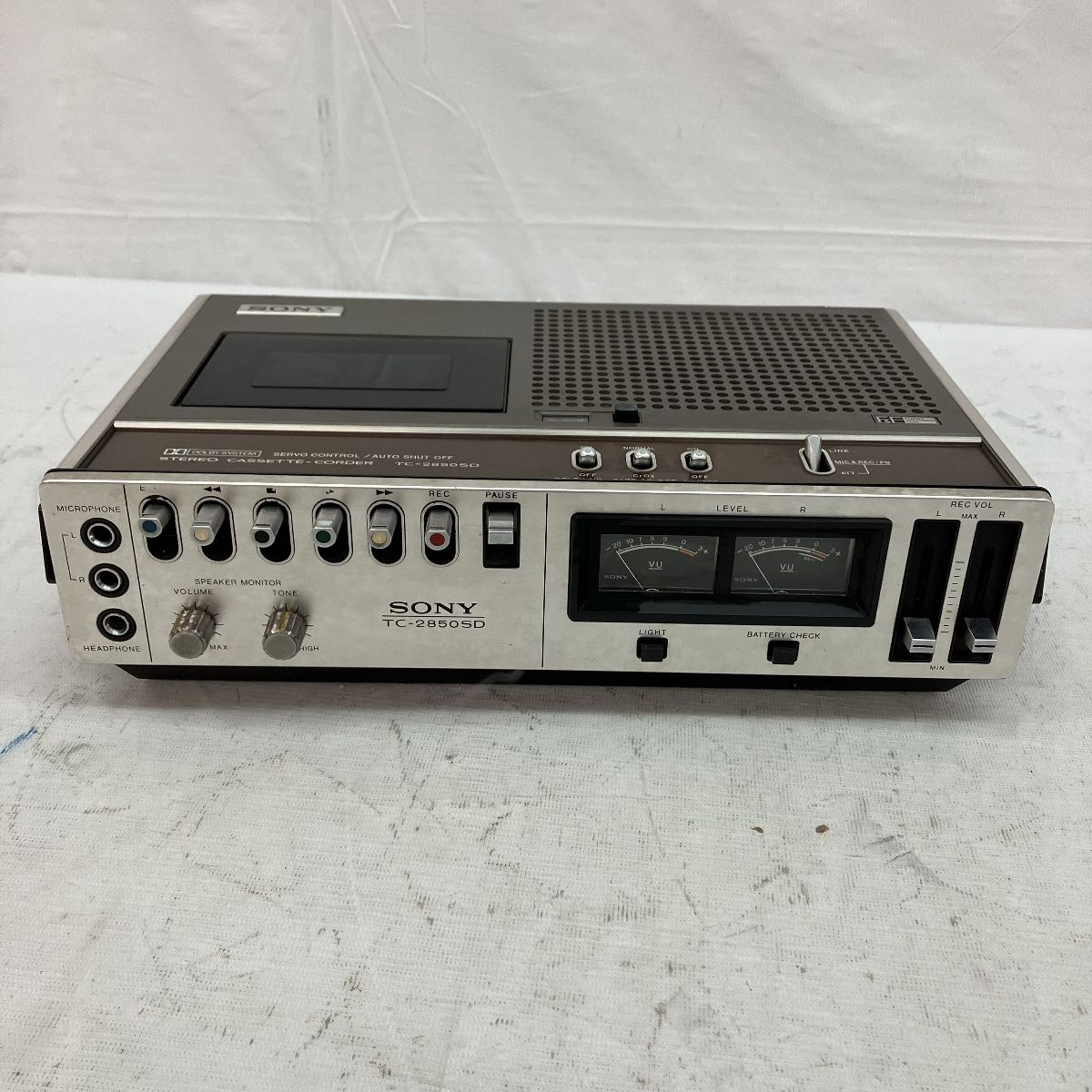 SONY TC-2850SD ステレオ カセットデッキ カセットレコーダー 音響機材 オーディオ 昭和 レトロ ソニー ジャンク C9054882