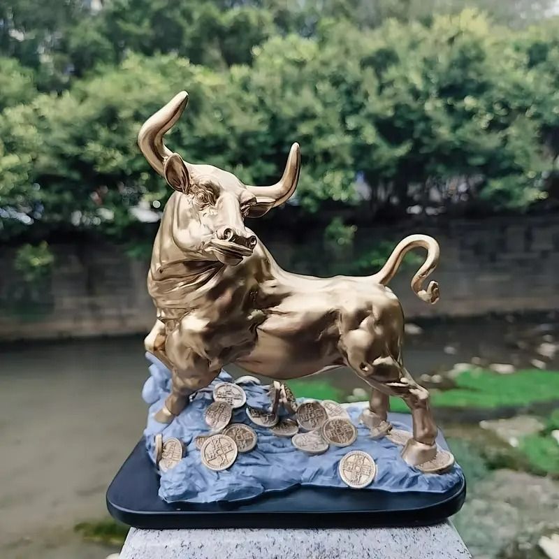置物 牛 うし オブジェ ゴールド フィギュア 金運 ゴールデン