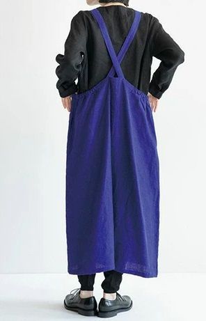 fog linen work フォグリネンワーク MARIA APRON DRESS IRIS マリア