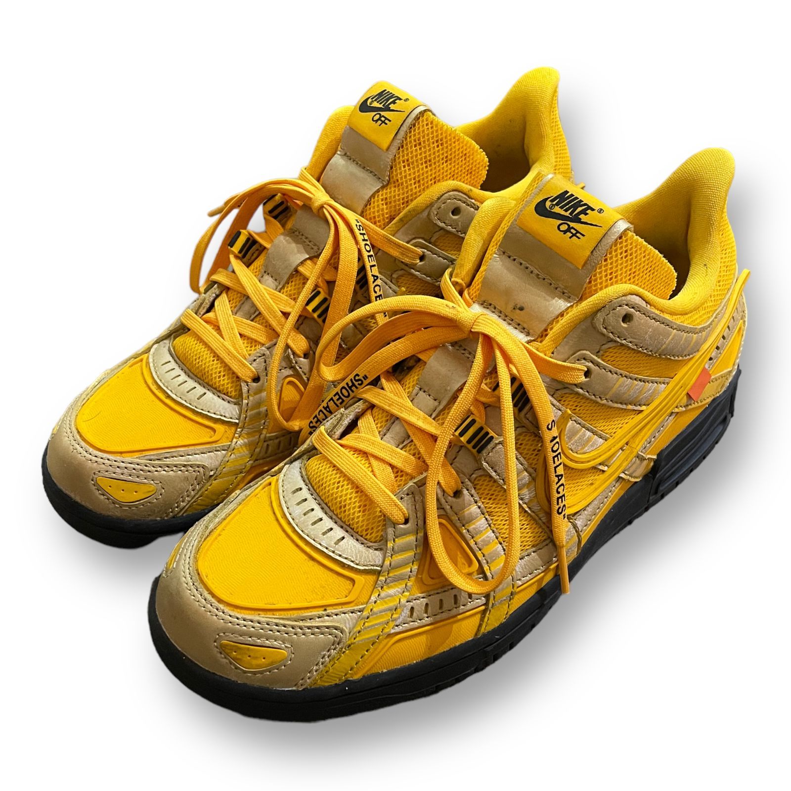 国内正規 OFF-WHITE × NIKE AIR RUBBER DUNK UNIVERSITY GOLD オフ 