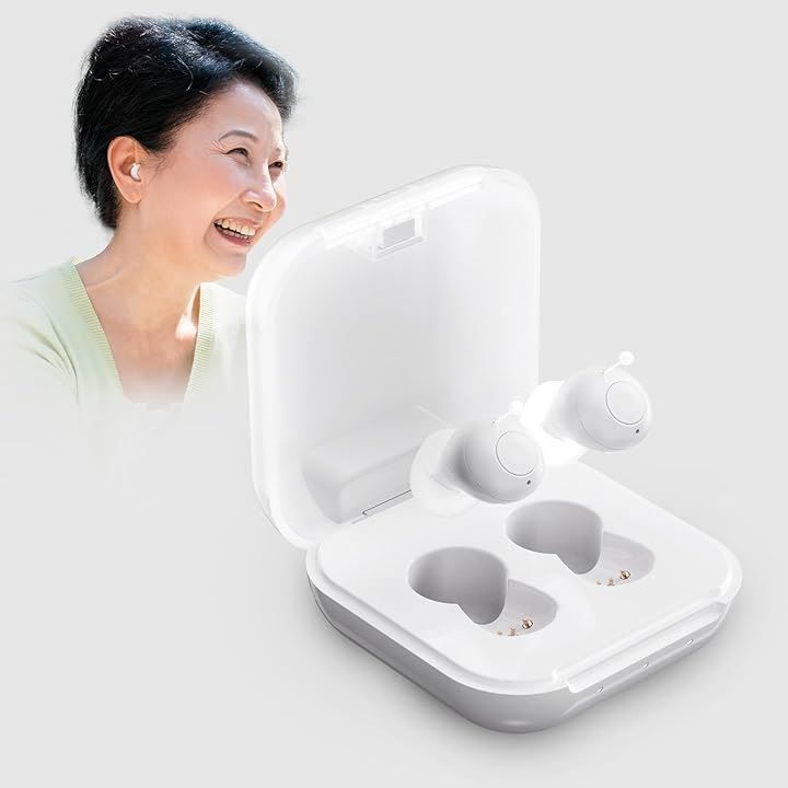 JINGHAO集音器 耳穴式 目立たない デジタルチップ USB充電ケース