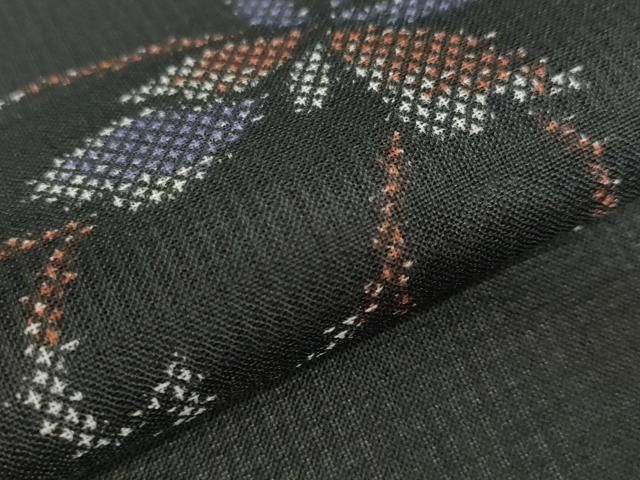 平和屋着物＊夏物 小紋 紗 幾何学文 正絹 逸品 AAAZ1172fy 平和