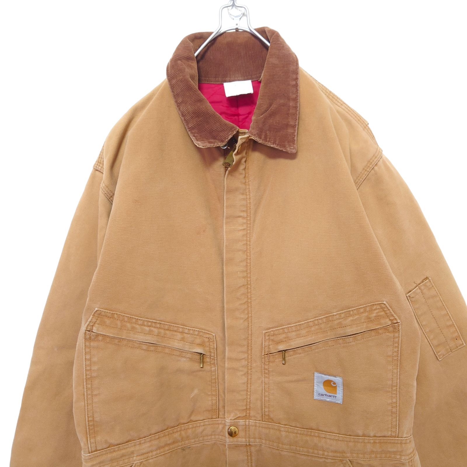 【Carhartt】 コーデュロイ襟 ダック ツナギ ジャンプスーツ C3488 Carhartt】USA製コーデュロイ襟 ダック ジャンプスーツ ツナギ S