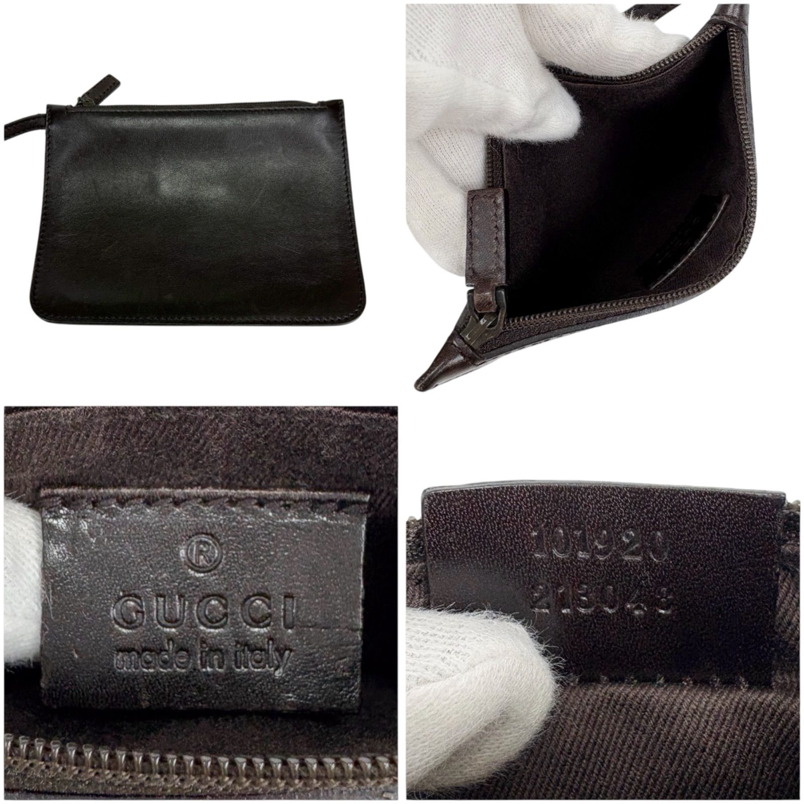 グッチ GUCCI トートバッグ GGキャンバス レザー ブラウン チャーム