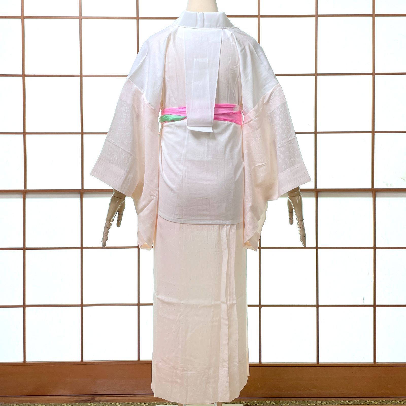 平和屋着物○長襦袢 無双仕立て お多福 正絹 逸品 AABC6815ph 平和屋