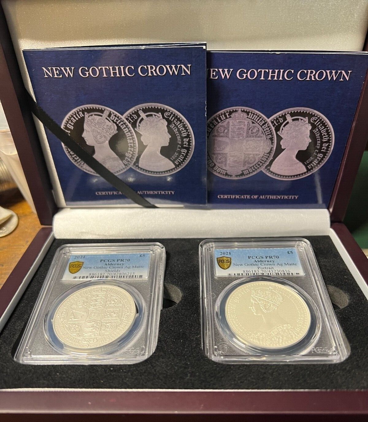 2021 Alderney Gothic Crown Coin Set Matte Finish PR70 w|Presentation Box
