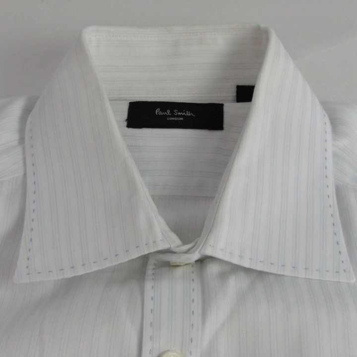 Paul Smith ホワイトストライプ 長袖シャツ M ワイシャツ　メンズ Paul Smith ホワイトストライプ 長袖シャツ M ワイシャツ メンズ