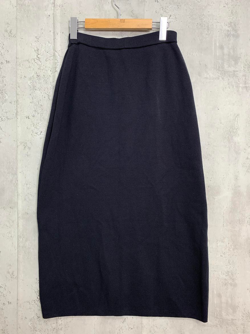 SOLAMONAT ソラモナ ウエハース ニット Iライン タイト スカート sizeM 黒 ◎レディース