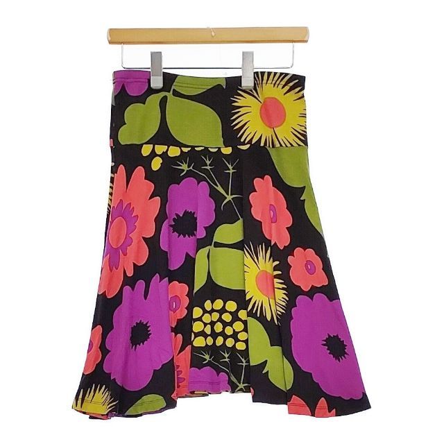 marimekko サイズXS 花柄 レーヨンストレッチ スカート マルチ