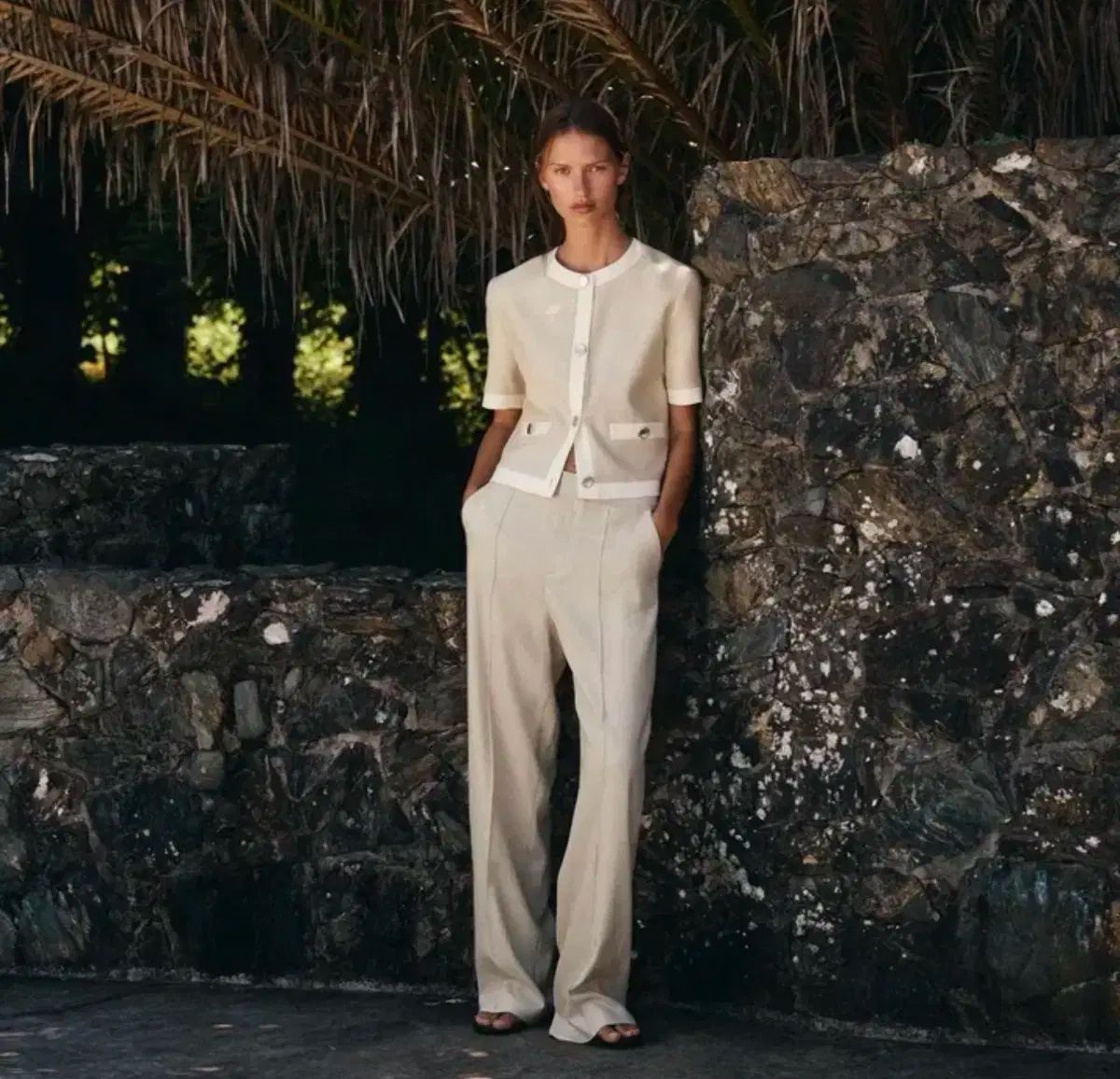 Zara ZARA ザラ リネン 夏 半袖 ジャケット