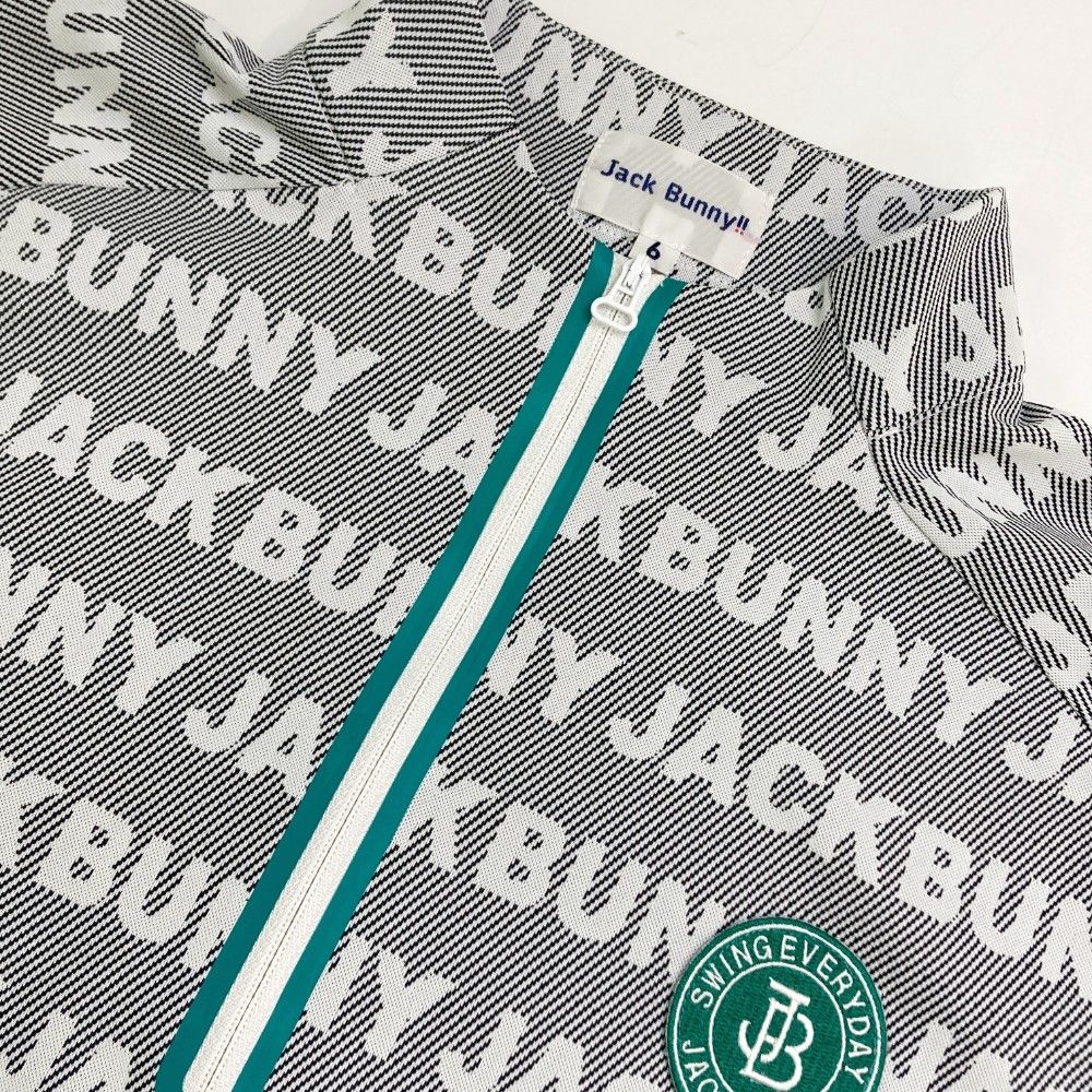 サイズ：6 JACK BUNNY ジャックバニー ハーフジップ 半袖Tシャツ ロゴ